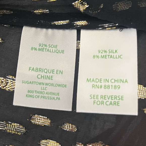 Lilly Pulitzer Black Gold Matilda Sheer Top - Picture 6 of 6